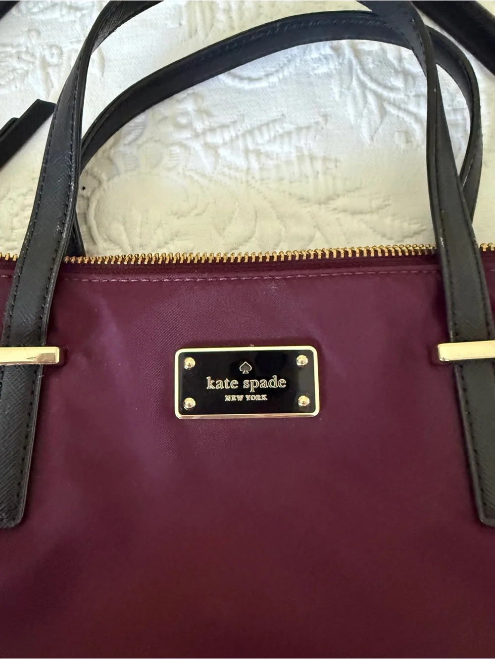 KATE SPADE New York Alyse Plum Wilson Road Embellished Bag with Wallet